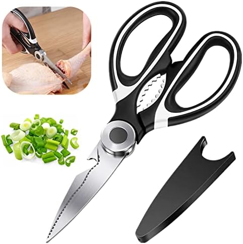 кујнски ножици од не'рѓосувачки челик ножици за кујнски кујнски машини за миење садови безбедна остра алатка за живина од месо за месо