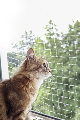 Кербл Транспарентна Мрежа За Безбедност На Мачки, 4 х 3 м