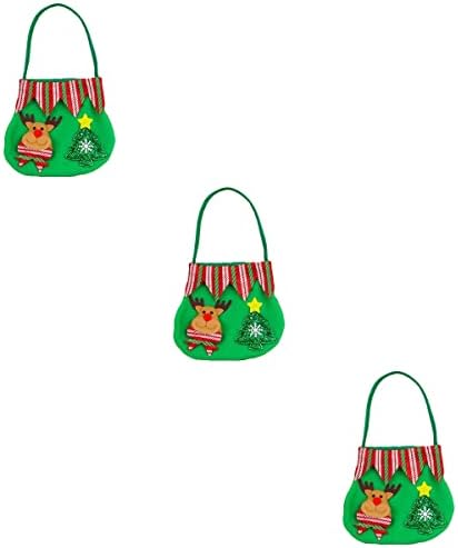 3 парчиња Брановидна Ткаенина Божиќни Кеси За Бонбони Подарок За Ирваси Торба За Подароци Торба За Подароци Божиќни Чорапи