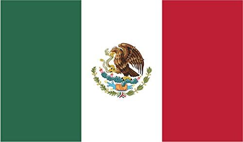 Налепница за декорации со знаме со 2-пакет Мексико | 5-инчи од 3-инчи | Премиум квалитет винил | PD483