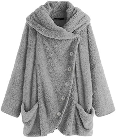 Женски палто за дожд, зимска симпатична работа со долг ракав кардиган жени плус големина лабава фитинг палта топла лаптоп
