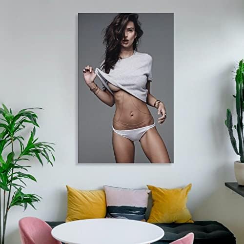 Bludug Emily Ratajkowski Постери Секси модел и актерка постер платно сликарство wallидна уметност постер за дневна соба за дневна соба декор16x24inch