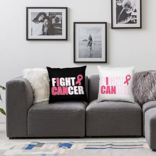 Борба против рак сет од 2 фрлање перници опфаќа квадратни перници за перници за софа кауч спална соба декоративен