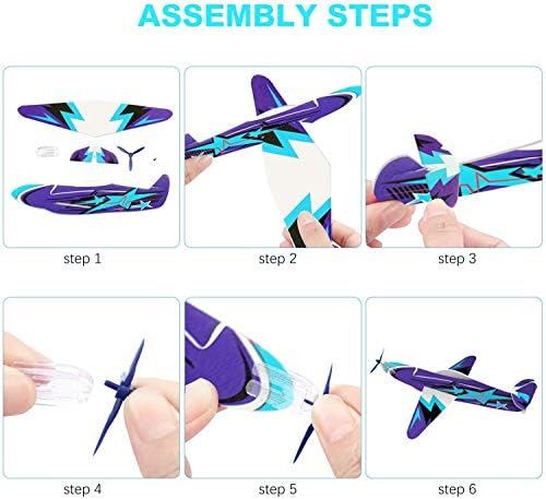 Авиони за едриличари Jогого 32 пакет, 8 долги летачки едриличари, 8 различни дизајни, лесно склопување, издржливи забави за квалитетни