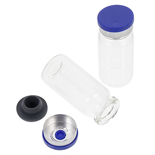 10мл стакло чиста про transparentирна шишенце: порта за инјектирање на гума од гума и алуминиумски флип -капачиња безбедно шише течности за култура 100 парчиња