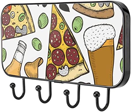 GueRotkr wallидни куки, висечки куки, лепливи куки за висина, апстрактна шема на уметност за пица за пица