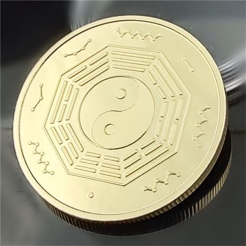Кинески Стил Среќна Монета Со Среќа За Вас Монета Багуа Религиозно Верување Таоистичка Комеморативна Монета Таишанг Лаојун Златна Монета