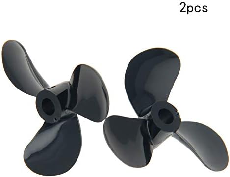 Fielect 2pcs RC Boat CCW Propeller 4mm вратило 3 комбе 36мм 6,75 p/d форма на вентилатор пастрмски црни ротирачки пропири за