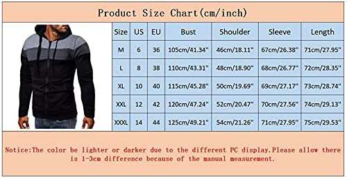 Машки Лежерни Дуксери Со Качулка со Качулка од витонг Со Џеб Ретро Блок Во Боја Врвен Тенок Џемпер Со Качулка