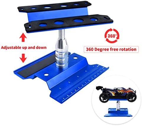 Алуминиум легура RC RC RAD STAND SENARE REPAINT WORKSTAION WITH COTE и 17 mm хексадецимален клуч за ротација на тркала 360 степени/пониско
