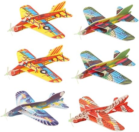Toyandona 6pcs ротационен авион играчки играчки играчки деца едукативни играчки едриличарски авиони за деца лесни авиони собрани модели на