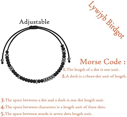 Lywjyb Birdgot Morse Code подарок за женски девојче миленичиња ситер накит бадас кучиња подарок
