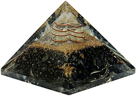 Хармонизирајте го турмалинскиот пирамида цвет на животот симбол духовен генератор на кристална енергија од реики