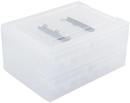 Анкиус 2-пакет 16 Л Склопувачки Кутии За Складирање Гајби Со Капаци, Пластична Кутија За Складирање На Преклопување