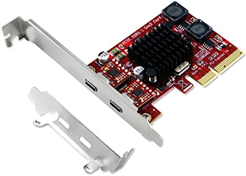 PCI Express ДО 2X USB 3.1 GEN2 Тип C 10gbps Порти Картичка За Windows 7, 8.1, 10, 11 И MAC OS 10.9,10.10,10.12,10.13,10.14,10.15 Компјутери,