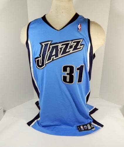 2006-07 Јута azzез arrерон Колинс 31 Игра издадена светло сина дрес 50 DP37407 - НБА игра користена