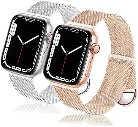 Метални Магнетни Ленти Компатибилни за Apple Watch Band 38mm 40mm 41mm 42mm 44mm 45mm 49mm за Жени Мажи, Миланска Мрежа Од Нерѓосувачки Челик Ремен Нараквица за Ивоч серија 8 7 6 5 4 3 2 1 SE Улт