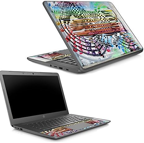 MOINYSKINS SKING компатибилна со HP Chromebook 14 G5 - Zebra Trance | Заштитна, издржлива и уникатна обвивка за винил декларална