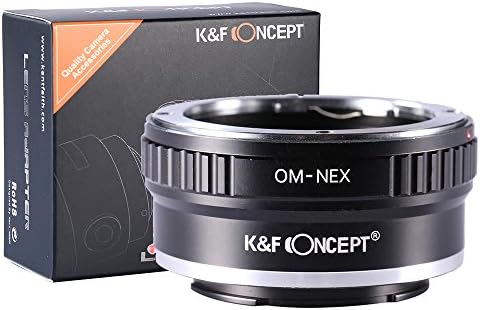 Адаптер за монтирање на леќи за концепти K&F, Олимп Ом леќи на телото на камерата Sony Nex, за NEX-3, NEX-3N, NEX-5, NEX-5R, NEX-6, NEX-7