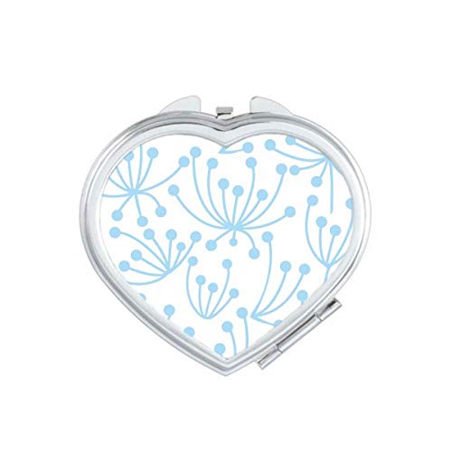 Сина цветна боја на срцева огледало за зголемување на преносна рачна џебна шминка