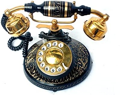 ASI наутички гроздобер викторијански телефонски антички месинг телефон наутички биро украсен