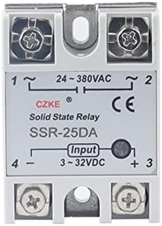 CRFYJ Solid State Relay SSR 10DA 25DA 40DA DC CONTROL AC бела школка единечна фаза без пластично покритие 3-32V влез DC 24-380V