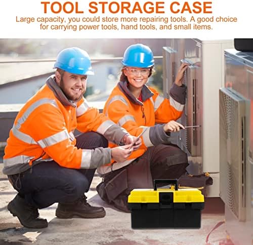 Housoutil Truck Tool Tool Box Tarrier Tool Box Protable Toolbox кутија за складирање на домаќинства, преносна алатка кутија пластична алатка за складирање на алатки приколки за алатки преносн