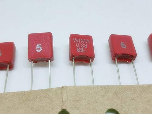 10 парчиња 0,33UF 330NF 334 63V WIMA MKS2 Аудио одделение Метализирано полиестерски кондензатор
