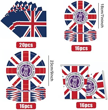 Декорации за крунисување на кралот на Еиофлија Чарлс, украси за крунисување на кралевите, британско знаме за партија на знамето за резерви
