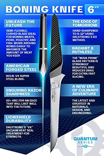 Далстронг Коска Нож - 6 инчи-Квантна 1 Серија-Американски Фалсификувани BD1N-VX Хипер Челик-Јаглеродни Влакна G10 Хибрид Рачка-Брич