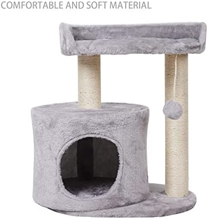 Мало Мачкино Дрво - Стан Со Мала Кула За Мачки-Мебел За Мачки-Центар За Активност На Мачки Игротека-Греј