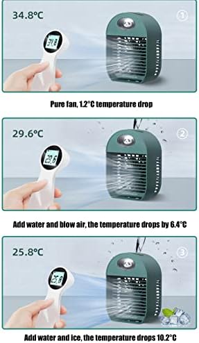 Преносен вентилатор за климатик, 100мл LED Mini Desktop Air Clarmater Преносен личен ладилник за ладење на воздухот USB напојувачки