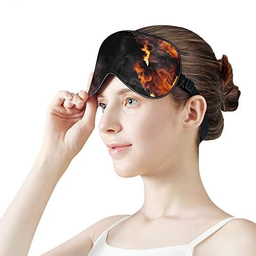 Огнена рамка маска за спиење мека маска за очи за очите на ефективно засенчување на засенчување со еластична лента за прилагодување