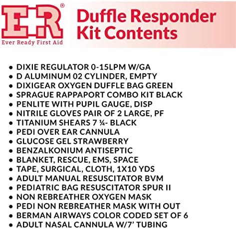 Комплет за одговор на Dixie Ems O2 Duffle со резервоар за кислород Д и регулатор