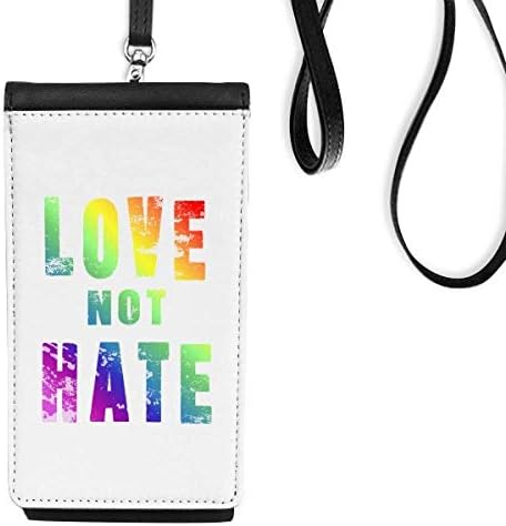 Виножито геј знаме ЛГБТ телефонски паричник чанта што виси мобилна торбичка црн џеб