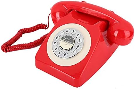 Ретро гроздобер антички телефон, повторно бирање на рачно старомодно фиксно телефон, ретро европски биро телефон за домашна канцеларија хотелски