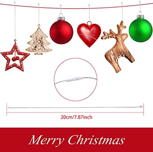 Nuanchu 300 парчиња Божиќни украси закачалки за заклучување на јажиња за заклучување на јажиња виси јажиња висат ознака полиестер јажиња цена ознака
