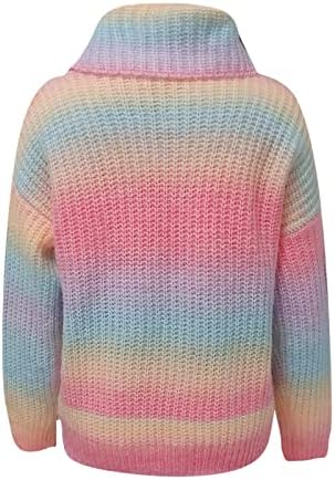 QFVZHY женски плус џемпер со џемпери со големина со виножито, пулвер со тркалезен врат со долги ракави плетени фустан 2022