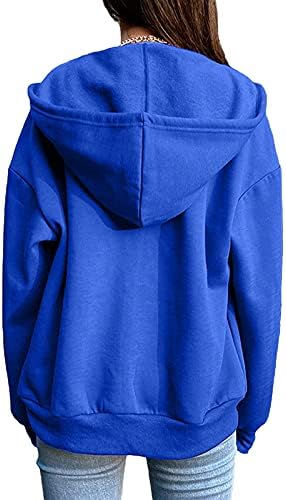 Стартувајте есен модерни џемпери со долги ракави женски дуксери најмеки џебни џебни џебни удобни цветни јакна