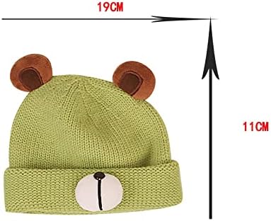 Qlazo Winter Beanie Hat Baby Hat Hat Solid Color Winter Baby Baby Deabted волна капа симпатична топла плетење капа