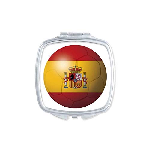 Шпанија Национално знаме Фудбалски фудбалски огледало Преносен компактен џеб шминка двострано стакло