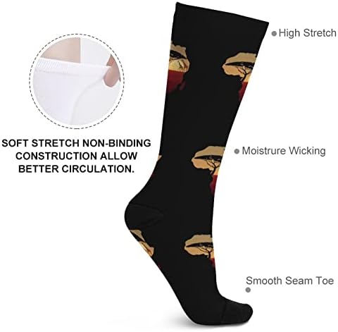 Африкански Сафари Жирафа Боја Појавување На Високи Чорапи Модни Спортови Топли Чорапи За Мажи Жени