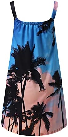 lcziwo женски плажа цветни печатени костими за капење без ракави за капење летен халтер облечен облечен во облекување обични сандери