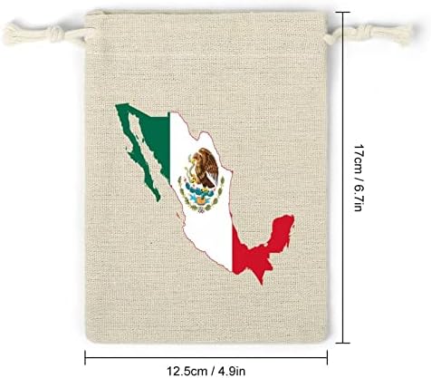 Мексико Знаме Мапа Нацрти Торби За Складирање Торбички За Подароци За Бонбони За Повеќекратна Употреба Преклоплив И Компактен Повеќенаменски