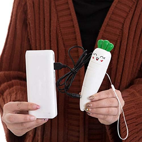 Zukeexfs преносен вентилатор Mini fan, низок бучава цртан филм морков, електричен вентилатор, лична табела преносен USB -полнеж кој може
