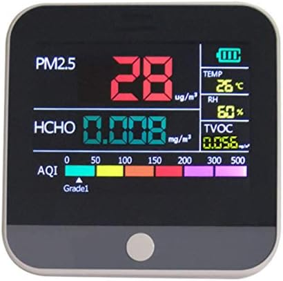 Детектор за магла со висока прецизност HSART PM2.5 TVOC HCHO детектор за формалдехид доаѓа со рачен и USB кабел за полнење