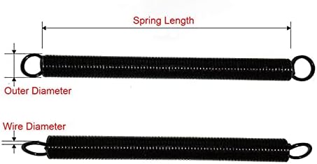 Замена на метална затегнување на затегнување 1 парчиња дијаметар на жица 3мм 4мм продолжување на продолжување на пролет 300мм пролетна