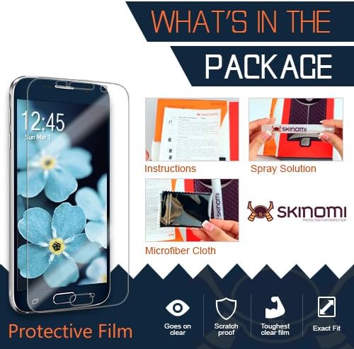 Заштитник на екранот Skinomi компатибилен со Huawei MediaPad x2 Clear Techskin TPU анти-меур HD HD филм