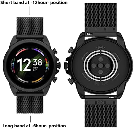 Моран Нерѓосувачки Челик Мрежа Часовник бенд 20мм Брзо Ослободување Црна Замена Метален Ремен 18мм 20мм 22мм Компатибилен За Samsung Galaxy Watch