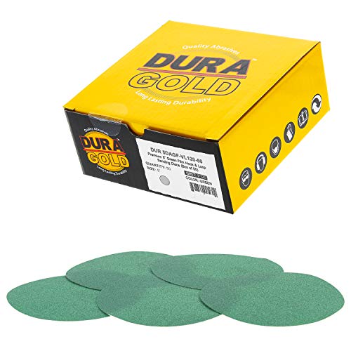 Дура -злато 5 дискови за пескарење - 120 решетки, кука и јамка DA Подлога за поддршка и подлога за интерфејс за мека густина
